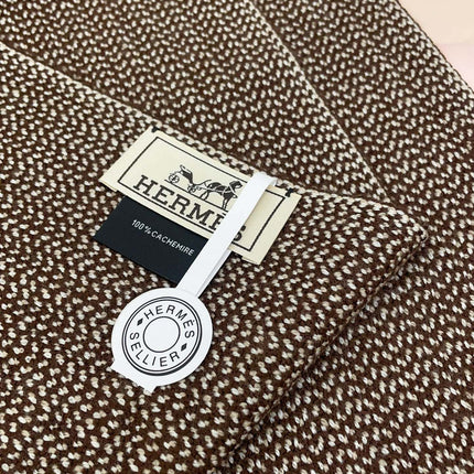 GRANITE MUFFLER 180 CM SCARF IN CARAMEL BROWN CASHMERE