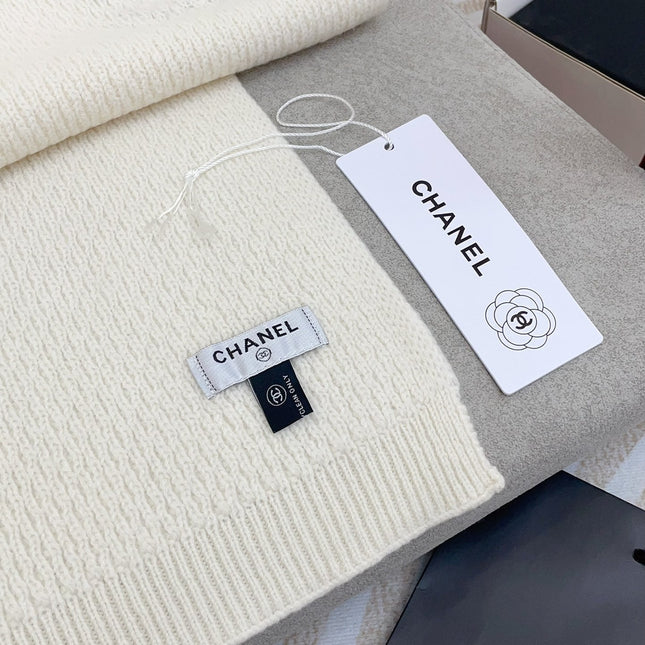 SCARF 190 CM IN WHITE CASHMERE 393183