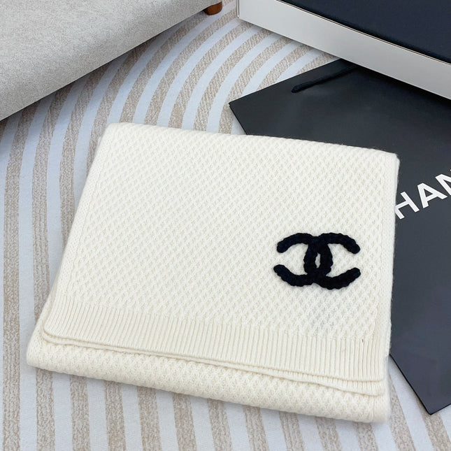 SCARF 190 CM IN WHITE CASHMERE 393183