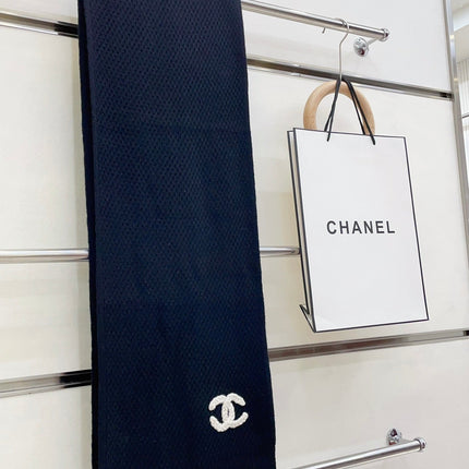 SCARF 190 CM IN BLACK CASHMERE 393184