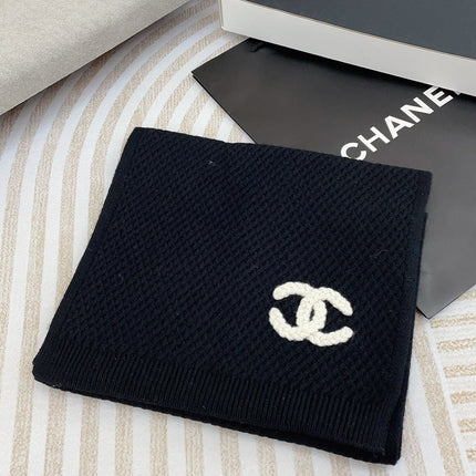 SCARF 190 CM IN BLACK CASHMERE 393184