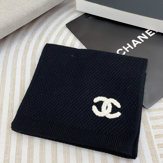 SCARF 190 CM IN BLACK CASHMERE 393184