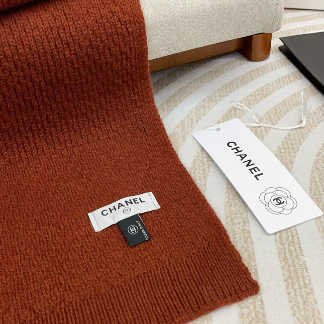 SCARF 190 CM IN RED BROWN CASHMERE 393186