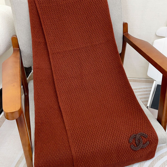 SCARF 190 CM IN RED BROWN CASHMERE 393186