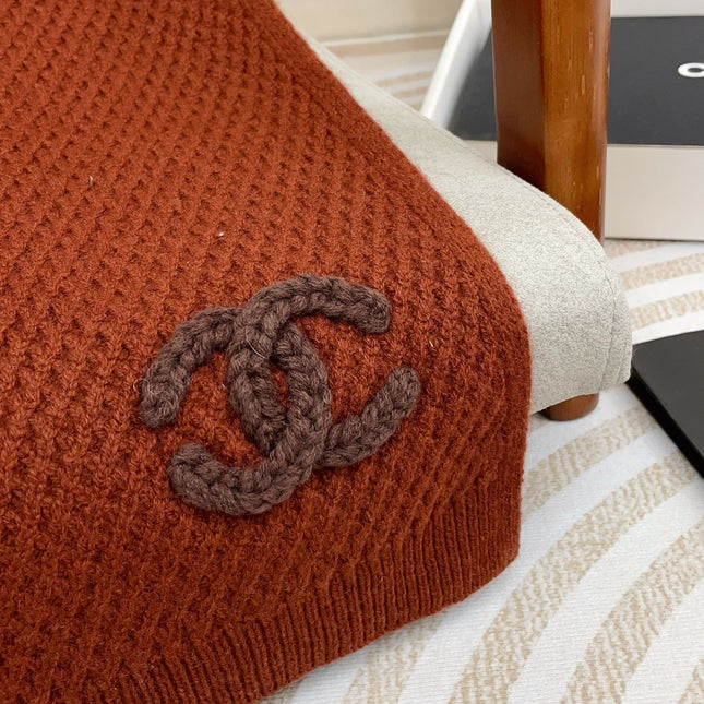 SCARF 190 CM IN RED BROWN CASHMERE 393186