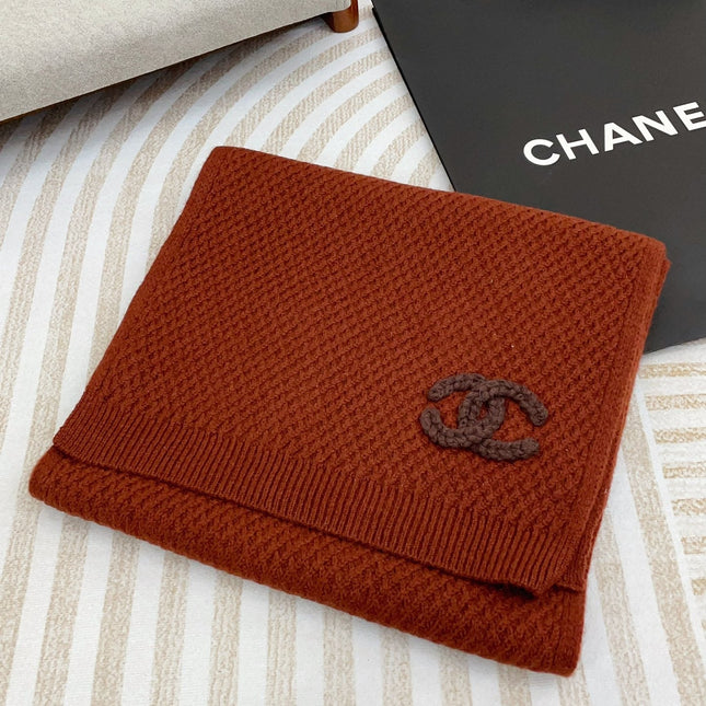 SCARF 190 CM IN RED BROWN CASHMERE 393186