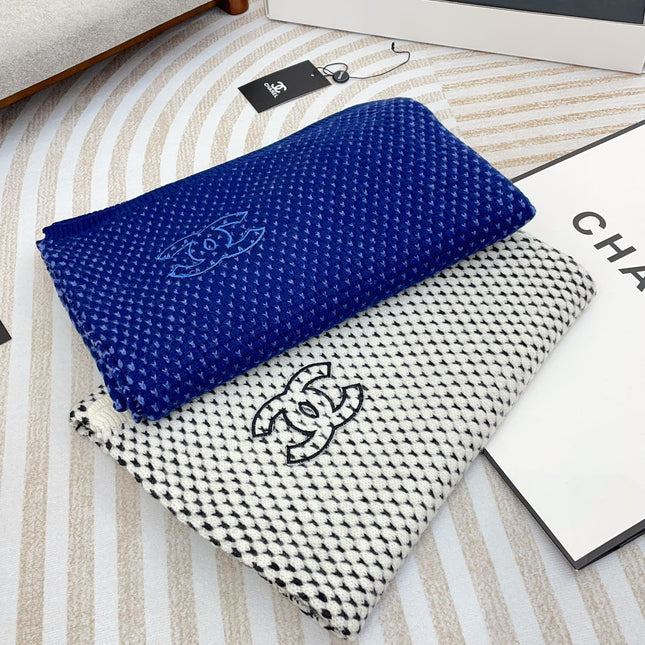 SCARF 180 CM IN WHITE MIX BLACK CASHMERE  394592