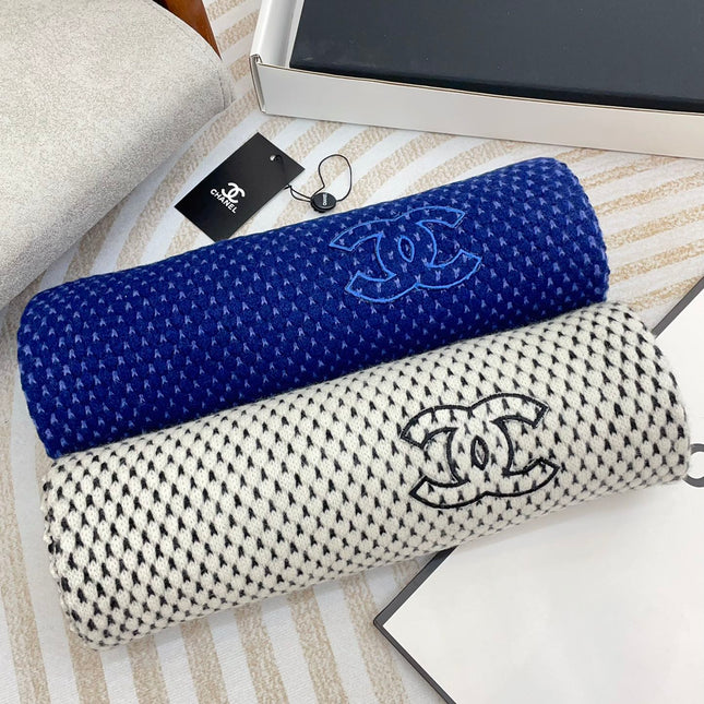 SCARF 180 CM IN WHITE MIX BLACK CASHMERE  394592