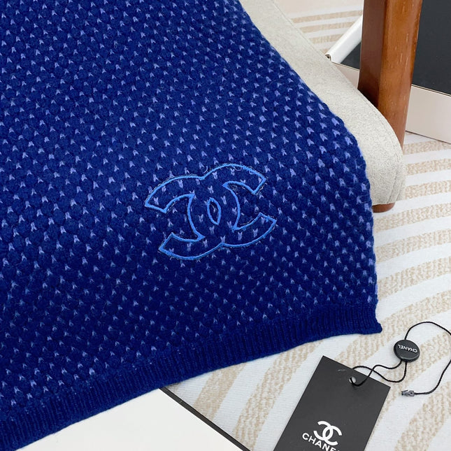 SCARF 180 CM IN AZURE BLUE CASHMERE  394593