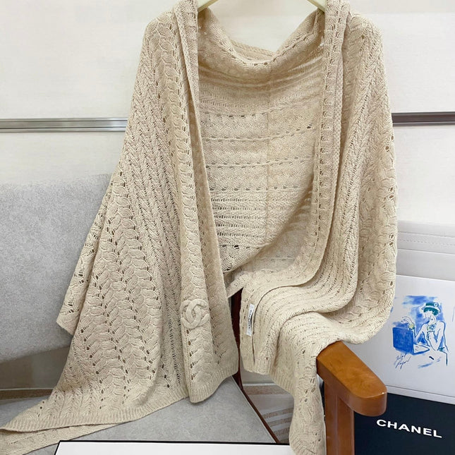 SCARF 190 CM IN KHAKI TAN CASHMERE 396246