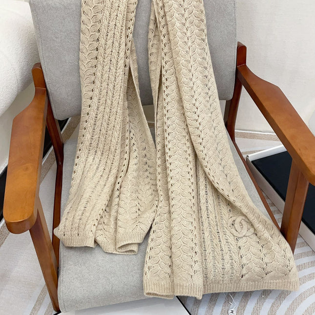 SCARF 190 CM IN KHAKI TAN CASHMERE 396246