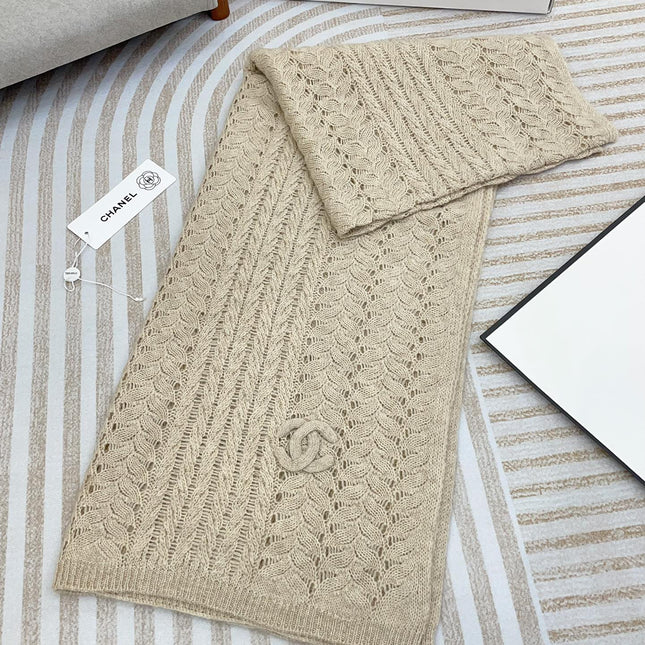 SCARF 190 CM IN KHAKI TAN CASHMERE 396246