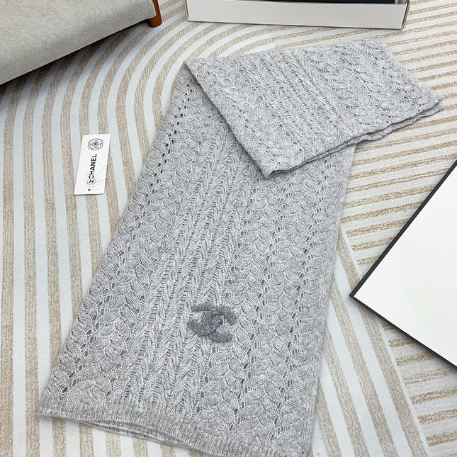 SCARF 190 CM IN CLOUD GRAY CASHMERE 396247