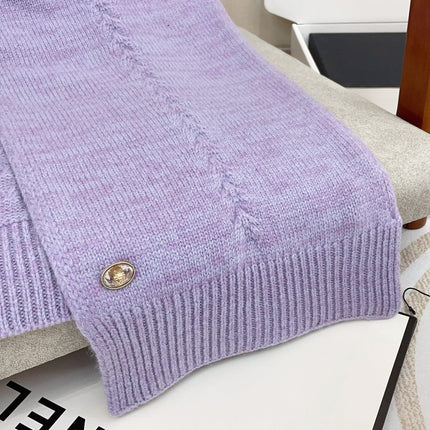 SCARF 180 CM IN HEATHER PURPLE CASHMERE 398267