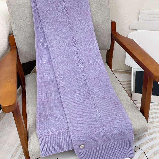 SCARF 180 CM IN HEATHER PURPLE CASHMERE 398267