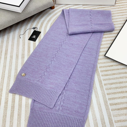 SCARF 180 CM IN HEATHER PURPLE CASHMERE 398267