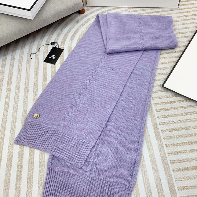SCARF 180 CM IN HEATHER PURPLE CASHMERE 398267