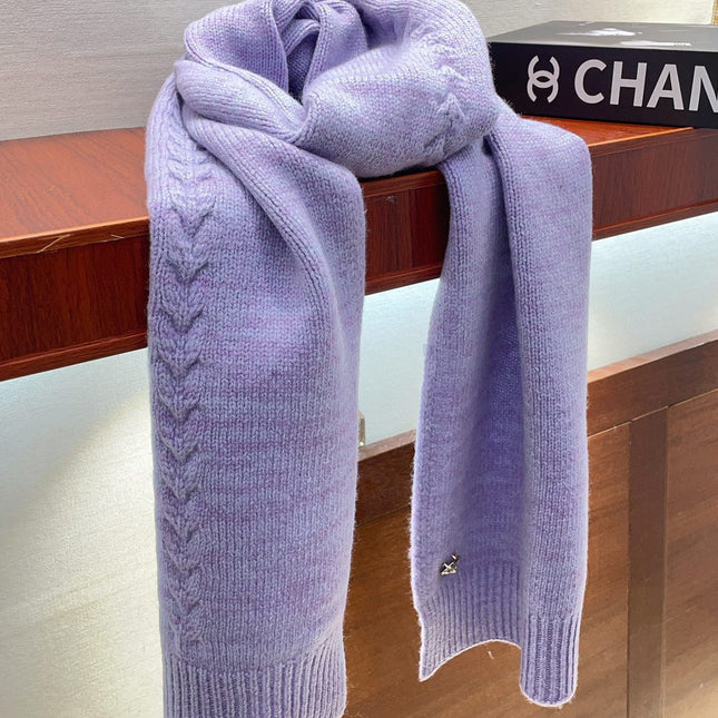 SCARF 180 CM IN HEATHER PURPLE CASHMERE 398267