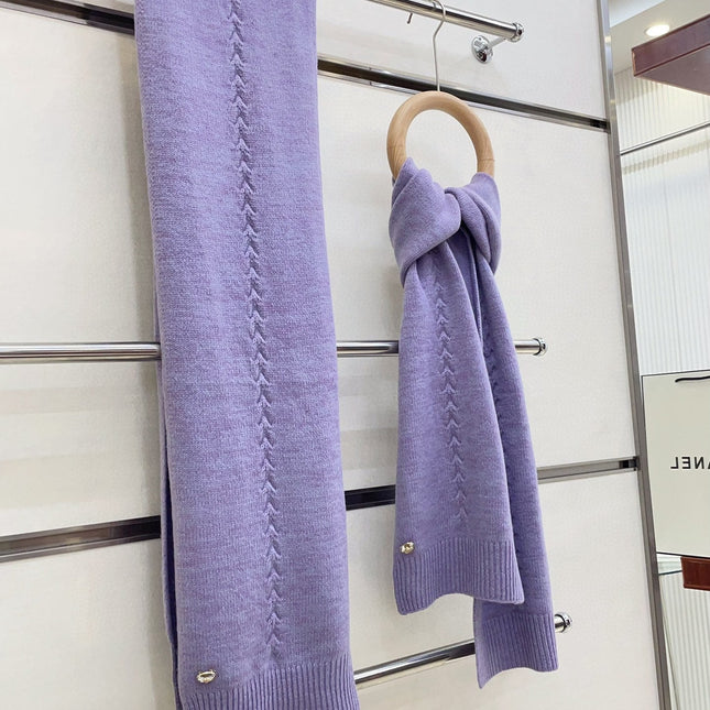 SCARF 180 CM IN HEATHER PURPLE CASHMERE 398267