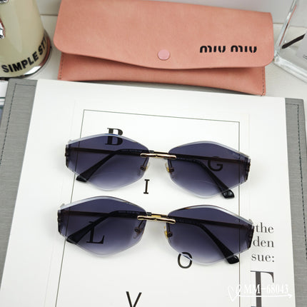 LOGO SUNGLASSES 68043 IN GOLD METAL GREY LENS