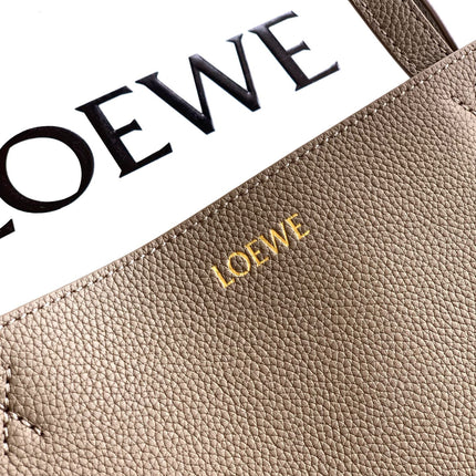 LOEWE 25S PUZZLE FOLD BAG 31 IN TAUPE NAPPA COWHIDE LEATHER