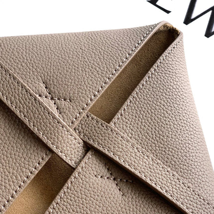 LOEWE 25S PUZZLE FOLD BAG 31 IN TAUPE NAPPA COWHIDE LEATHER