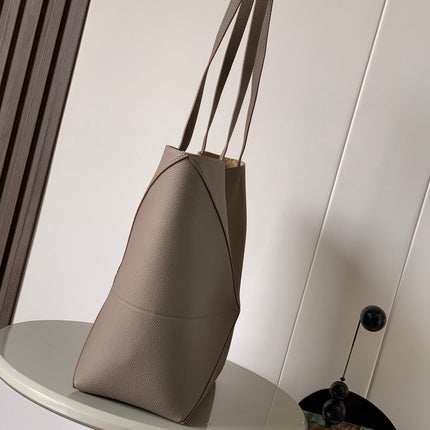 LOEWE 25S PUZZLE FOLD BAG 31 IN TAUPE NAPPA COWHIDE LEATHER