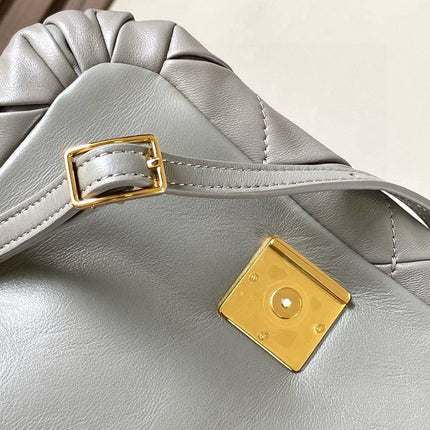 LOEWE 25S PUFFER GOYA BAG 23 IN LIGHT GRAY NAPPA LAMBSKIN