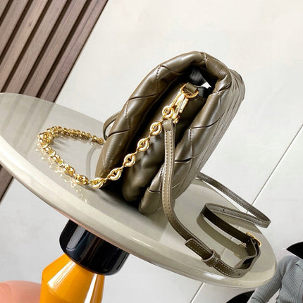 LOEWE 25S PUFFER GOYA BAG 23 IN KHAKI GREEN NAPPA LAMBSKIN