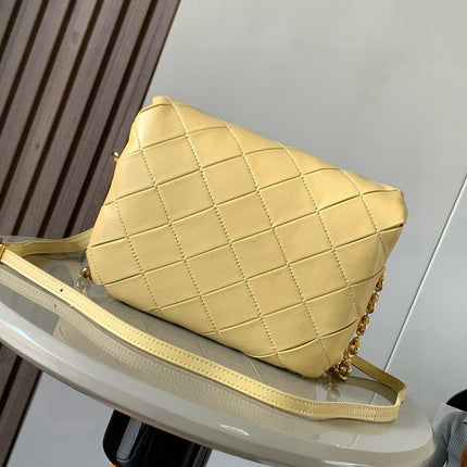 LOEWE 25S PUFFER GOYA BAG 23 IN LIGHT YELLOW NAPPA LAMBSKIN