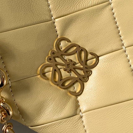 LOEWE 25S PUFFER GOYA BAG 23 IN LIGHT YELLOW NAPPA LAMBSKIN
