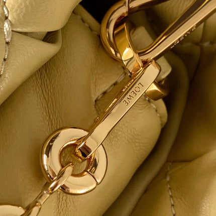 LOEWE 25S PUFFER GOYA BAG 23 IN LIGHT YELLOW NAPPA LAMBSKIN