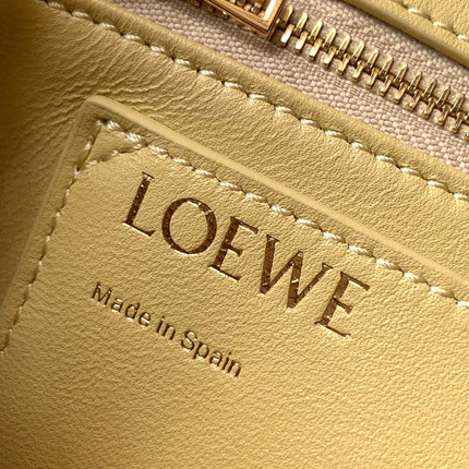 LOEWE 25S PUFFER GOYA BAG 23 IN LIGHT YELLOW NAPPA LAMBSKIN