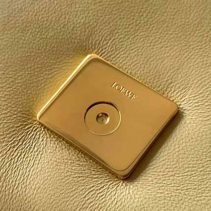 LOEWE 25S PUFFER GOYA BAG 23 IN LIGHT YELLOW NAPPA LAMBSKIN