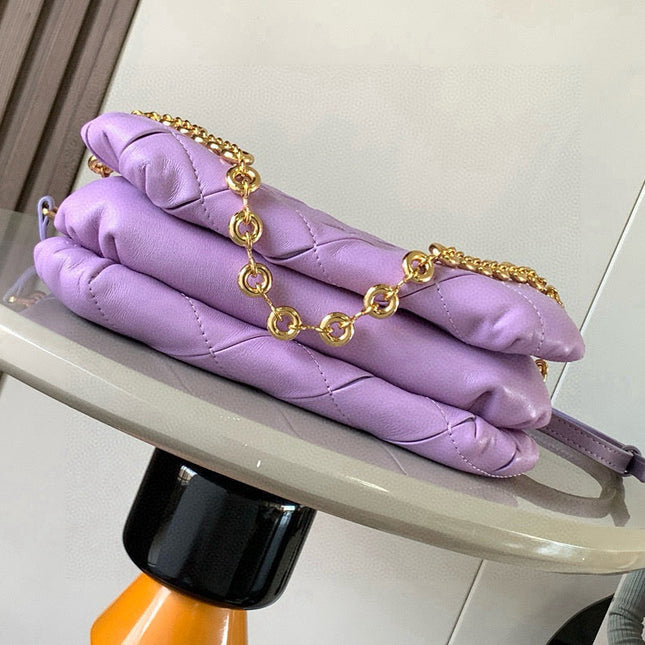 LOEWE 25S PUFFER GOYA BAG 23 IN LIGHT LAVENDER NAPPA LAMBSKIN