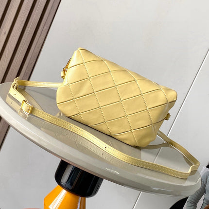 LOEWE 25S PUFFER GOYA BAG 20 IN LIGHT YELLOW NAPPA LAMBSKIN