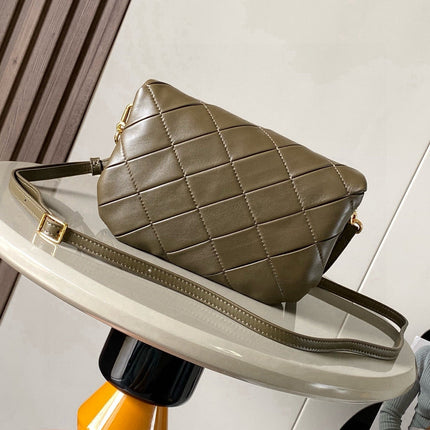 LOEWE 25S PUFFER GOYA BAG 20 IN KHAKI GREEN NAPPA LAMBSKIN