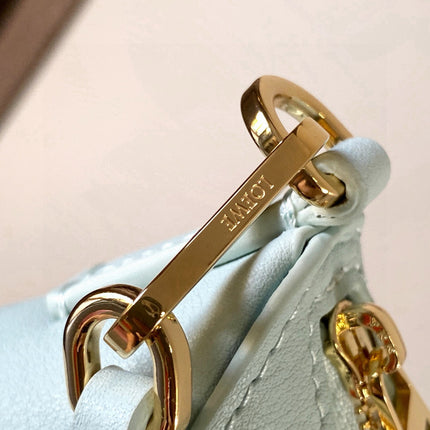 LOEWE 25S PUZZLE FOLD BAG 23 IN PALE BLUE CALFSKIN