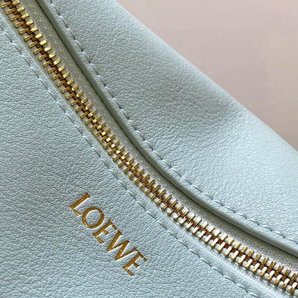 LOEWE 25S PUZZLE FOLD BAG 23 IN PALE BLUE CALFSKIN