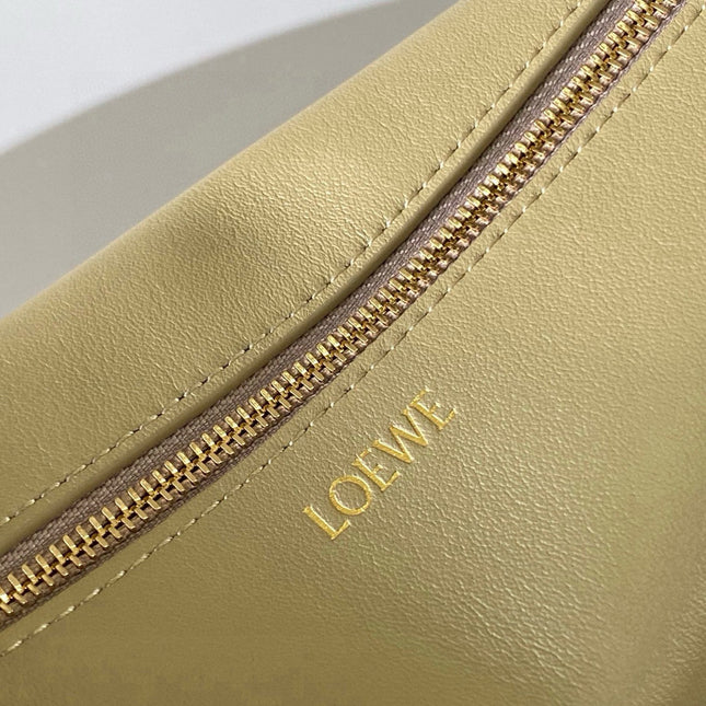 LOEWE 25S PUZZLE FOLD BAG 23 IN DARK BEIGE CALFSKIN