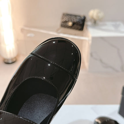 mary jane flat black patent calfskin