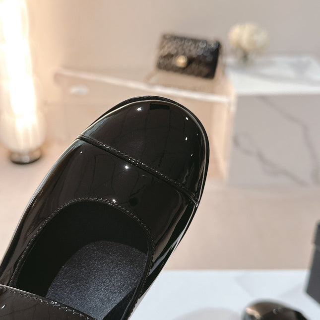 mary jane flat black patent calfskin