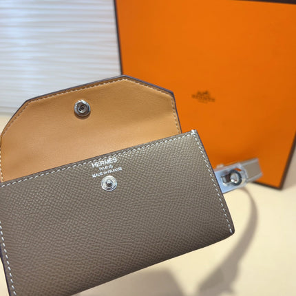 HM KELLY POCKET 18MM BELT CHOCOLATE BROWN LEATHER SILVER HARDWARE