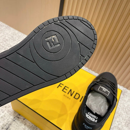 FENDI 25S MATCH SNEAKERS IN BLACK CALFSKIN STYLE 12