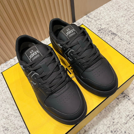 FENDI 25S MATCH SNEAKERS IN BLACK CALFSKIN STYLE 12