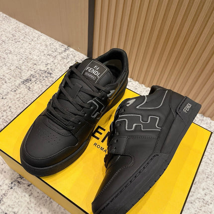 FENDI 25S MATCH SNEAKERS IN BLACK CALFSKIN STYLE 12