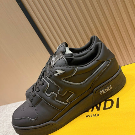 FENDI 25S MATCH SNEAKERS IN BLACK CALFSKIN STYLE 12