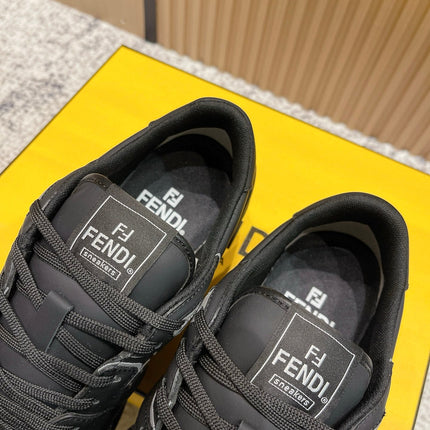 FENDI 25S MATCH SNEAKERS IN BLACK CALFSKIN STYLE 12