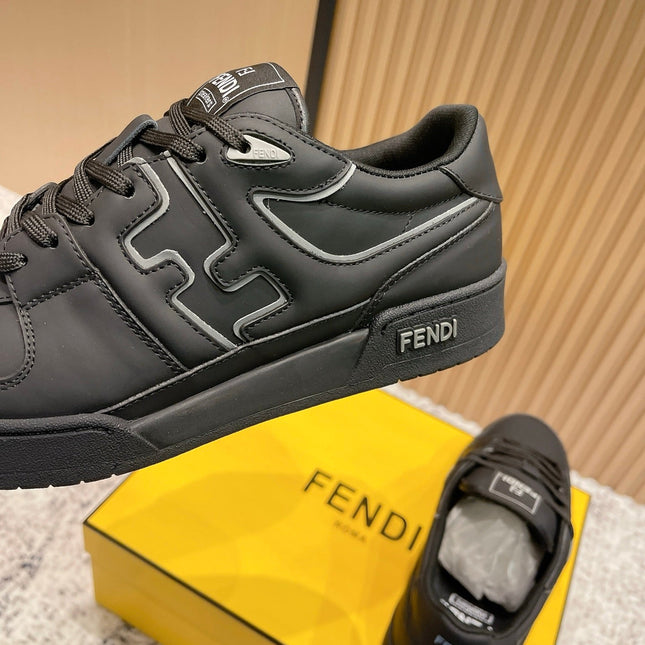 FENDI 25S MATCH SNEAKERS IN BLACK CALFSKIN STYLE 12