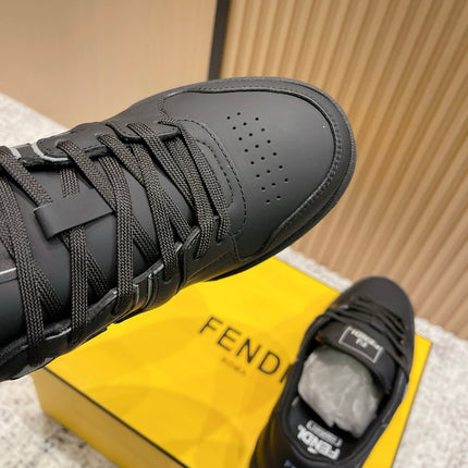 FENDI 25S MATCH SNEAKERS IN BLACK CALFSKIN STYLE 12